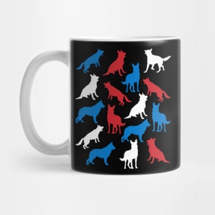 Patriotic German Shepherd Dog America Flag 4Th Of July Mug